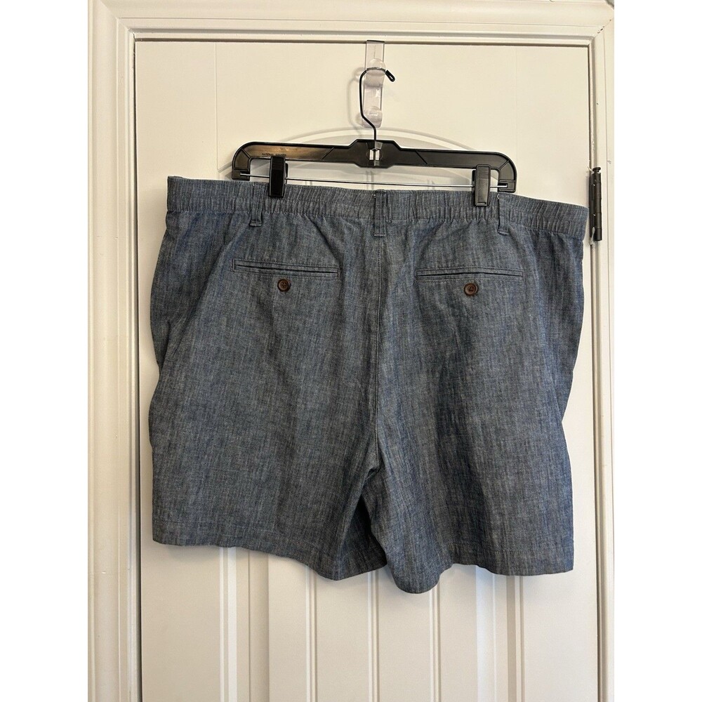 Lands End Womens 20W Blue Chambray Stretch Cotton 6 Inch Casual Shorts Plus Size - Picture 14 of 14